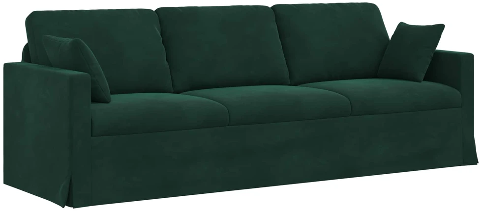 Sofa Sofos komplektas 2 vnt. Tamsiai žalia Aksomas