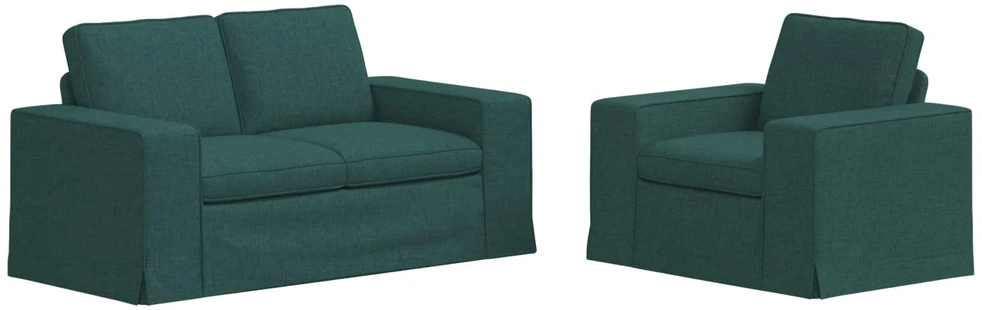 Sofa Sofos komplektas 2 vnt. Tamsiai žalia audinys