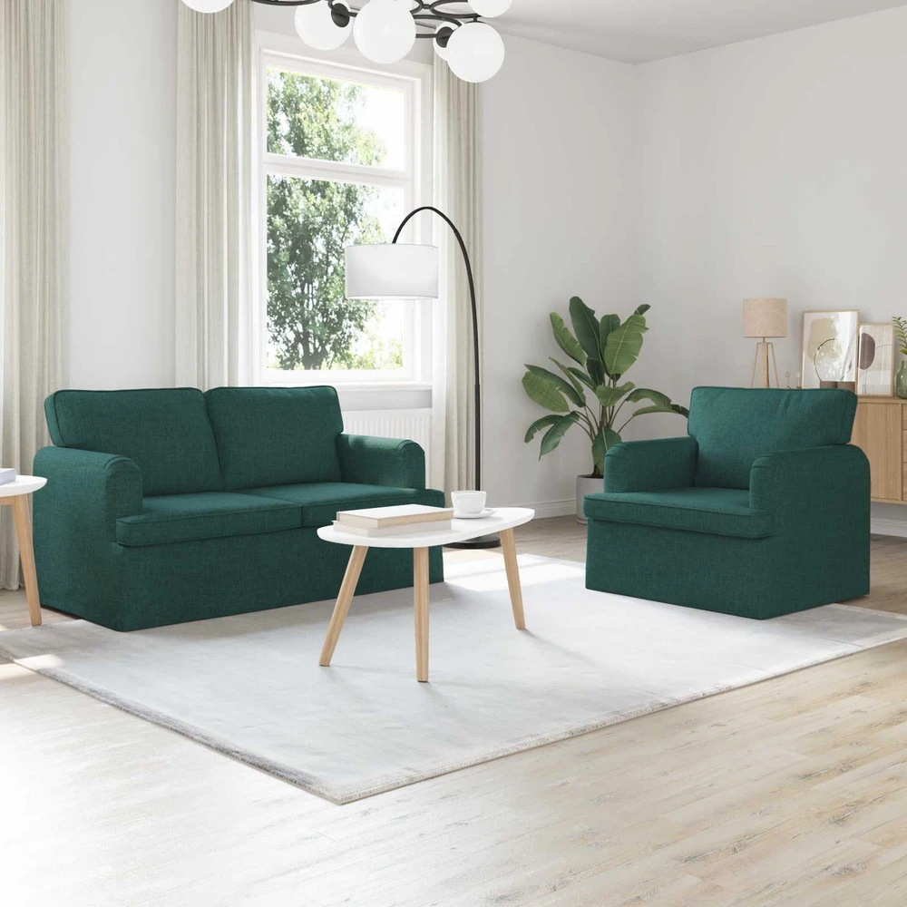 Sofa Sofos komplektas 2 vnt. Tamsiai žalia audinys