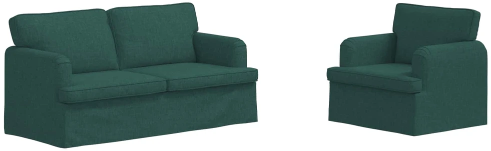 Sofa Sofos komplektas 2 vnt. Tamsiai žalia audinys
