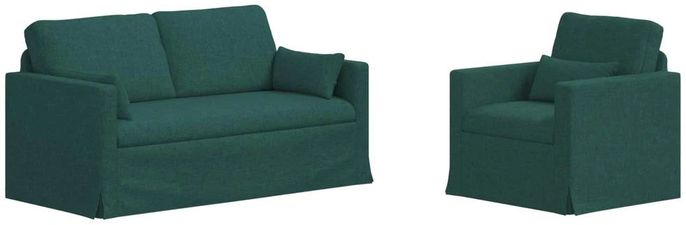 Sofa Sofos komplektas 2 vnt. Tamsiai žalia audinys