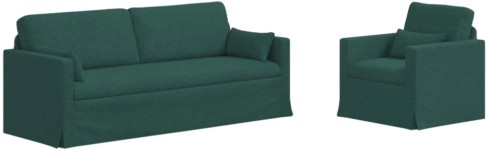 Sofa Sofos komplektas 2 vnt. Tamsiai žalia audinys
