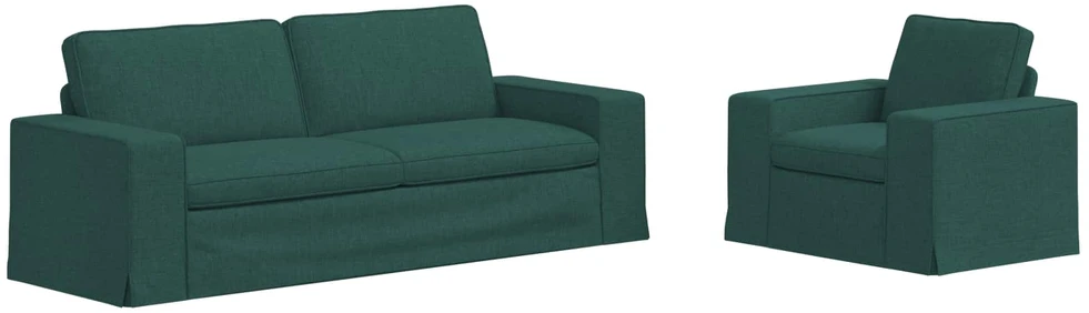 Sofa Sofos komplektas 2 vnt. Tamsiai žalia audinys