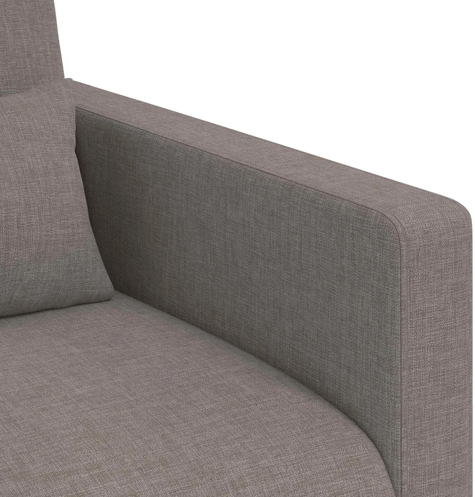 Sofa 2 pcs Taupe Metalas