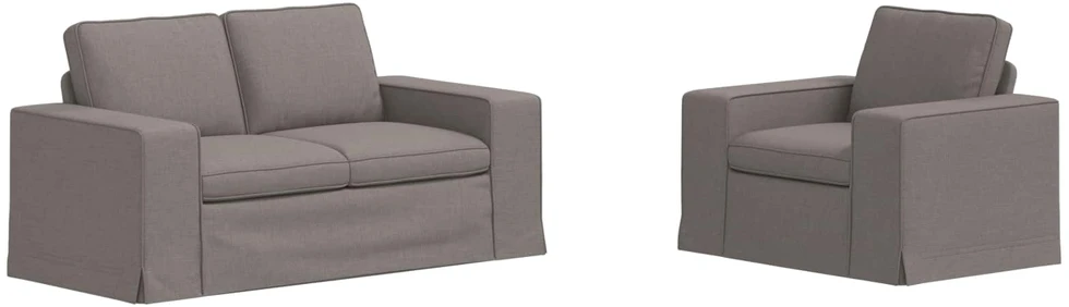 Sofa 2 pcs Taupe Metalas