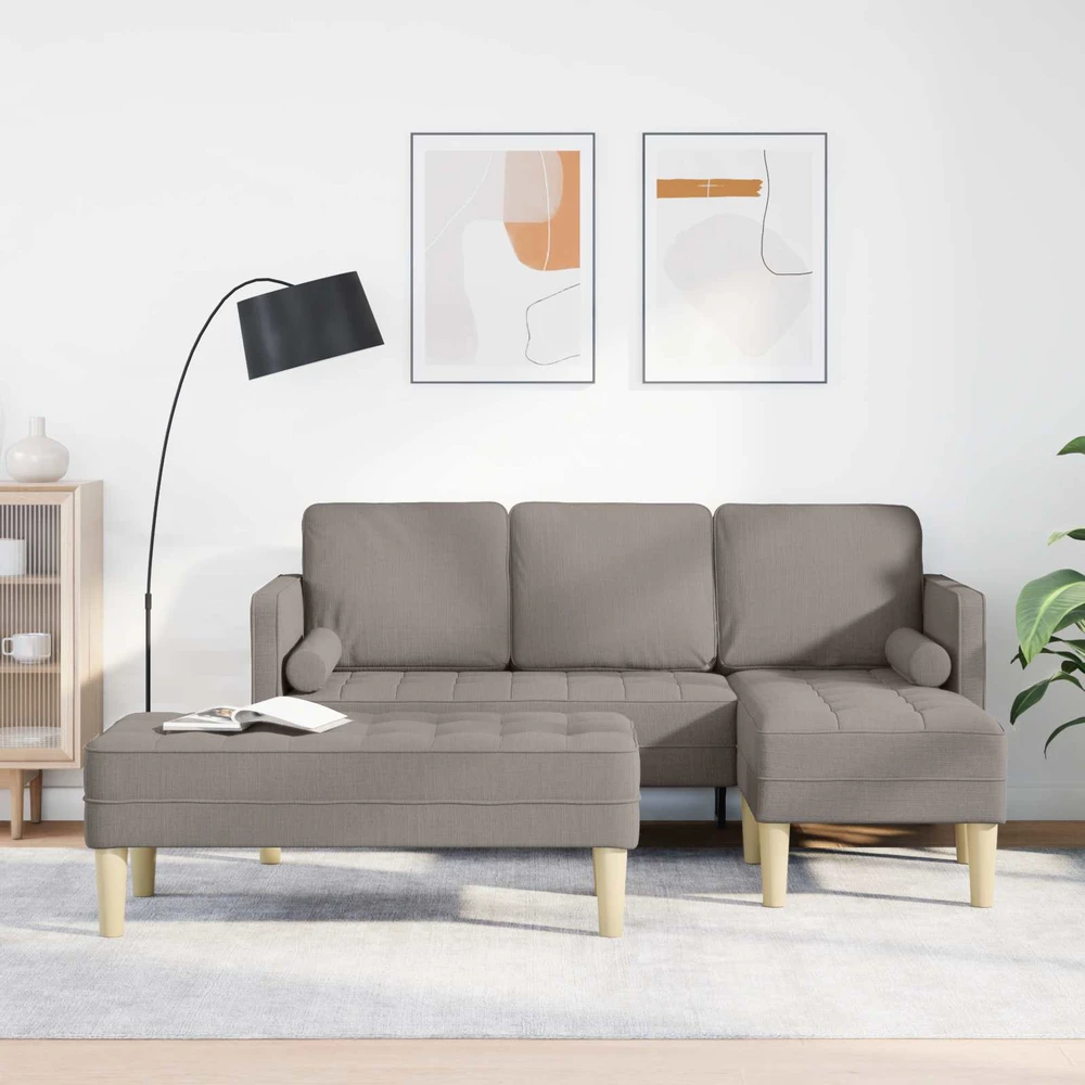 Sofa Sofos komplektas 2 vnt. Tortora Poliesteris