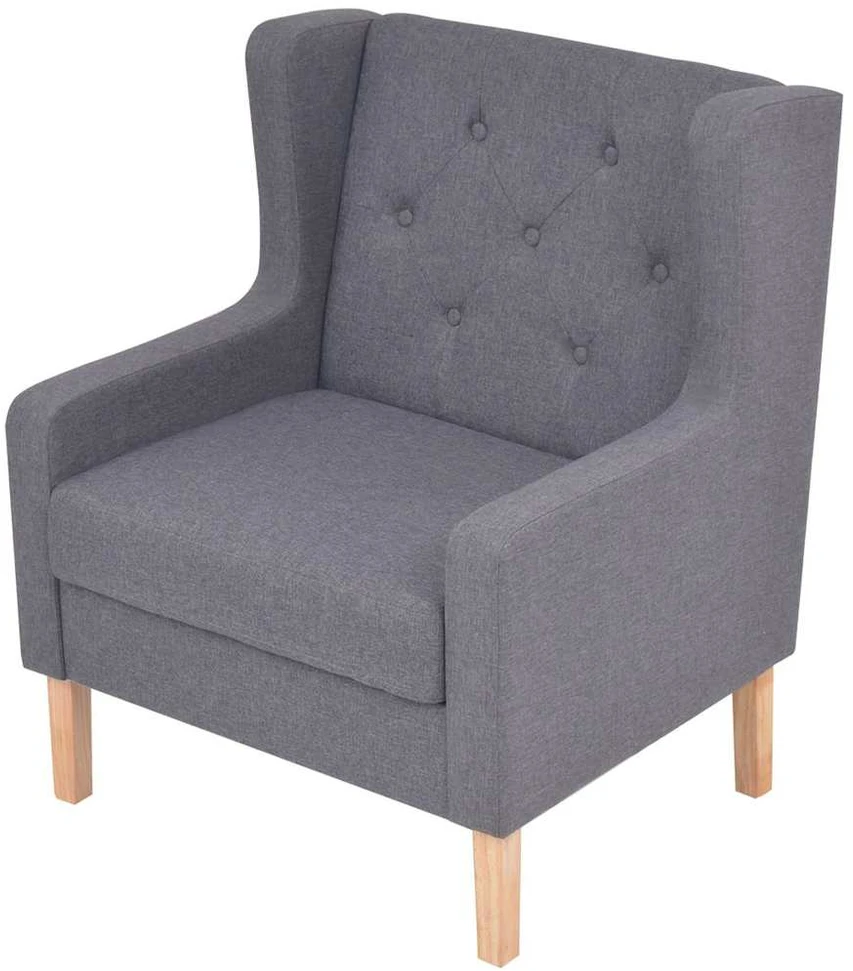 Sofa Sofos komplektas, 2vnt., audinys, pilkas