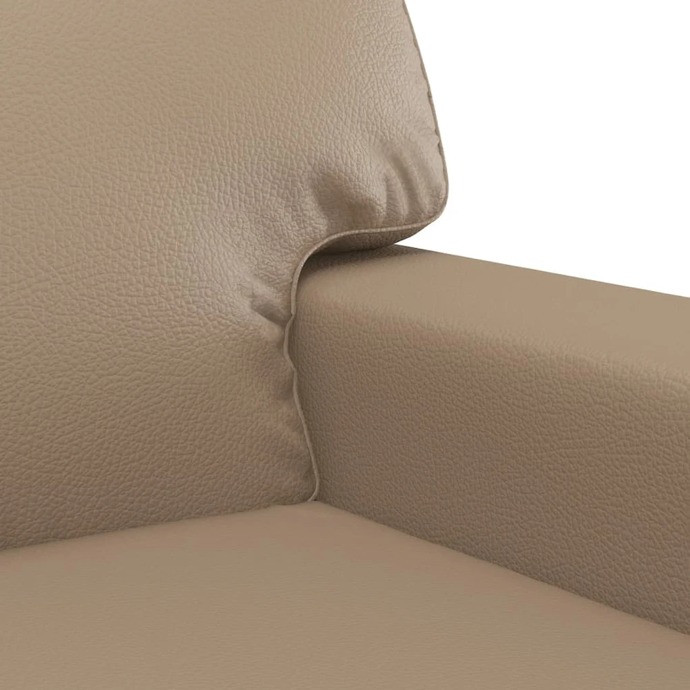 Sofa Sofos komplektas, 3 dalių, kapučino spalvos, dirbtinė oda
