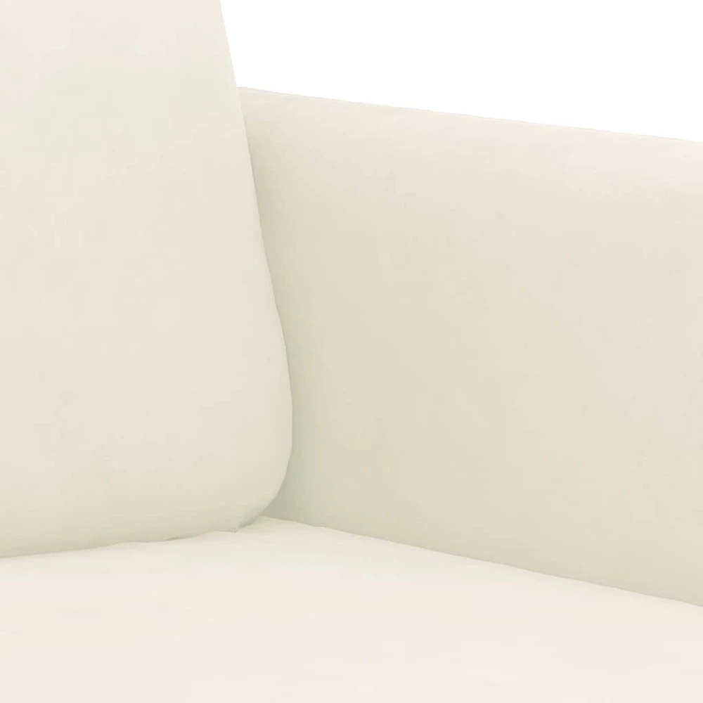 Sofa Sofos komplektas, 3 dalių, kreminės spalvos, aksomas