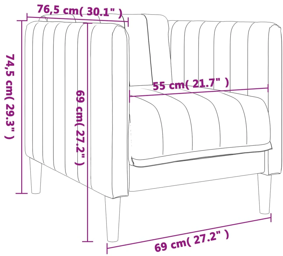 Sofa Sofos komplektas, 3 dalių, kreminės spalvos, audinys