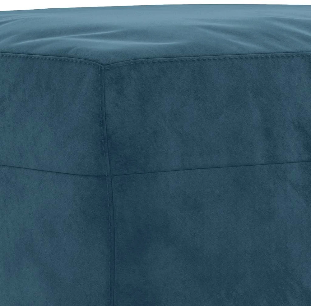 Sofa Sofos komplektas, 3 dalių, mėlynos spalvos, aksomas