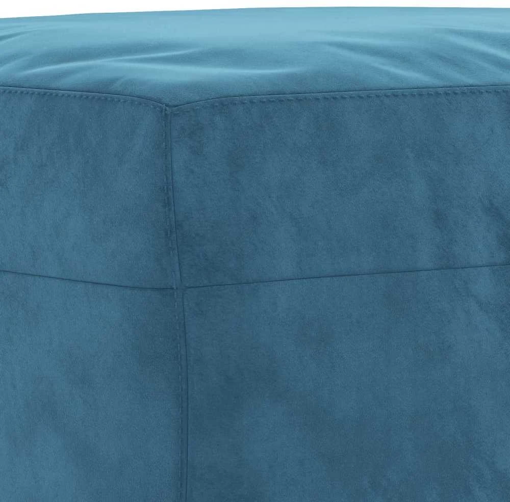 Sofa Sofos komplektas, 3 dalių, mėlynos spalvos, aksomas