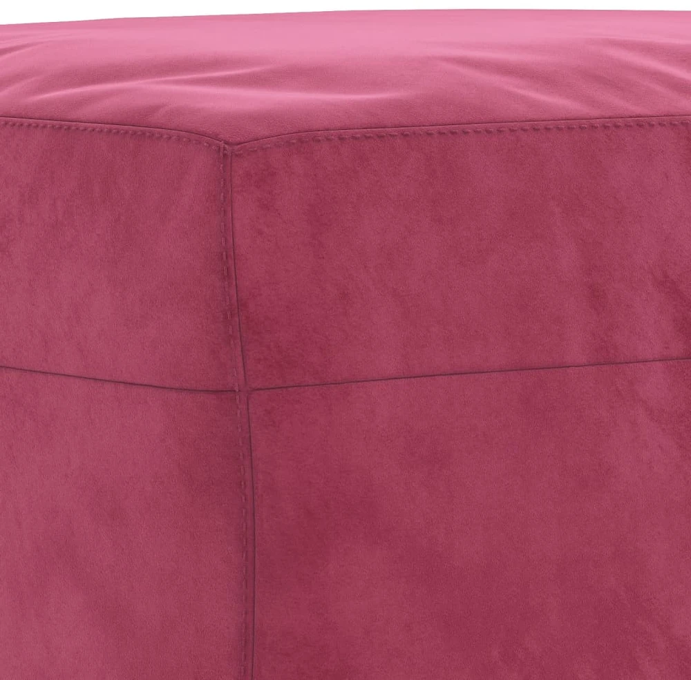 Sofa Sofos komplektas, 3 dalių, raudonojo vyno spalvos, aksomas