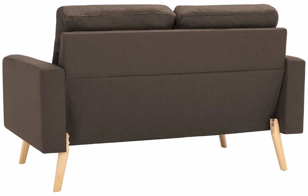 Sofa Sofos komplektas, 3 dalių, rudas, audinys (288695+288705)