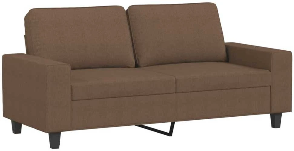 Sofa Sofos komplektas, 3 dalių, rudos spalvos, audinys