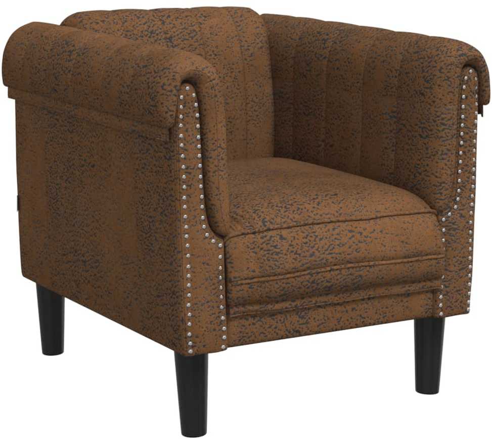 Sofa Sofos komplektas, 3 dalių, rudos spalvos, aksomas