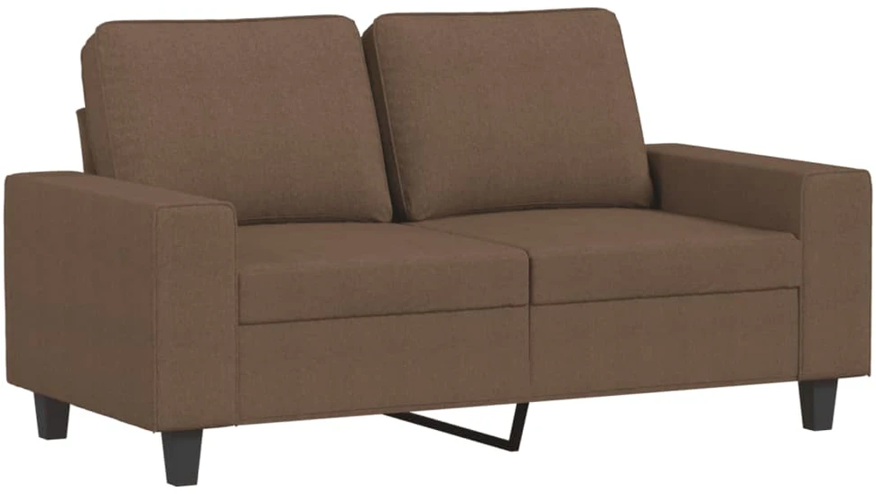 Sofa Sofos komplektas, 3 dalių, rudos spalvos, audinys