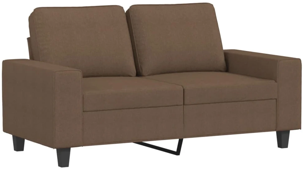 Sofa Sofos komplektas, 3 dalių, rudos spalvos, audinys