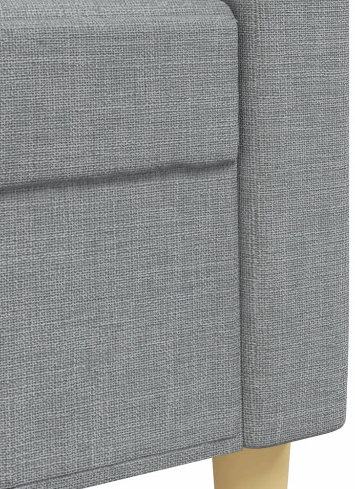 Sofa Sofos komplektas, 3 dalių, šviesiai pilkos spalvos, audinys