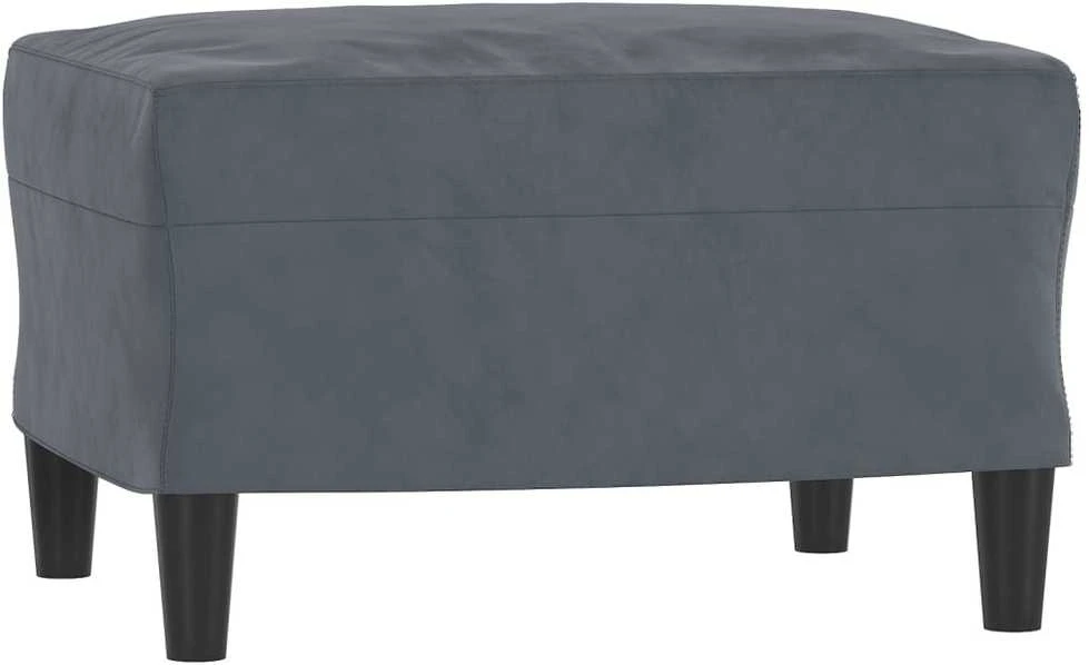 Sofa Sofos komplektas, 3 dalių, tamsiai pilkos spalvos, aksomas