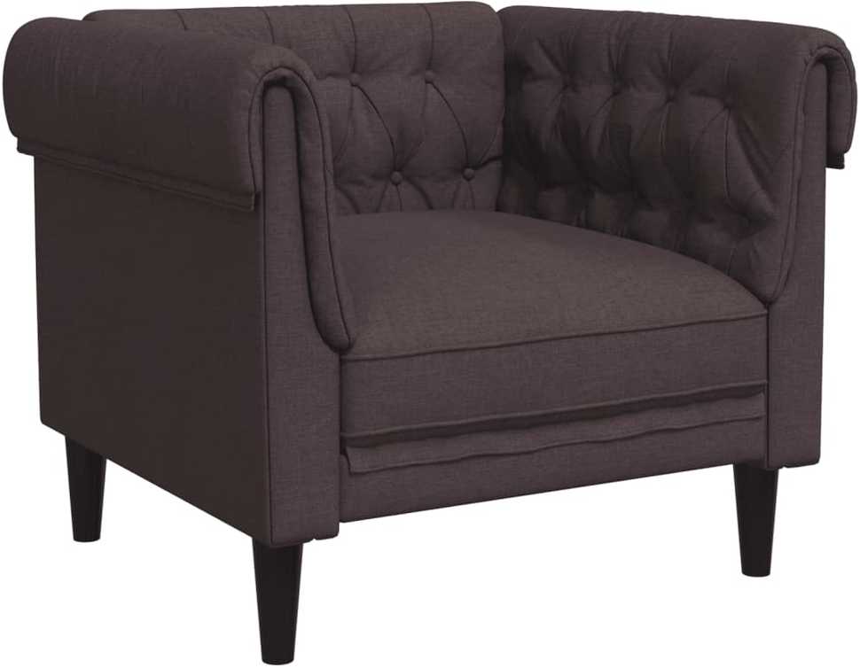 Sofa Sofos komplektas, 3 dalių, tamsiai rudos spalvos, audinys