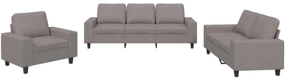 Sofa Sofos komplektas, 3 dalių, taupe spalvos, audinys