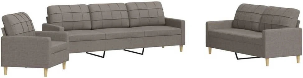 Sofa Sofos komplektas, 3 dalių, taupe spalvos, audinys