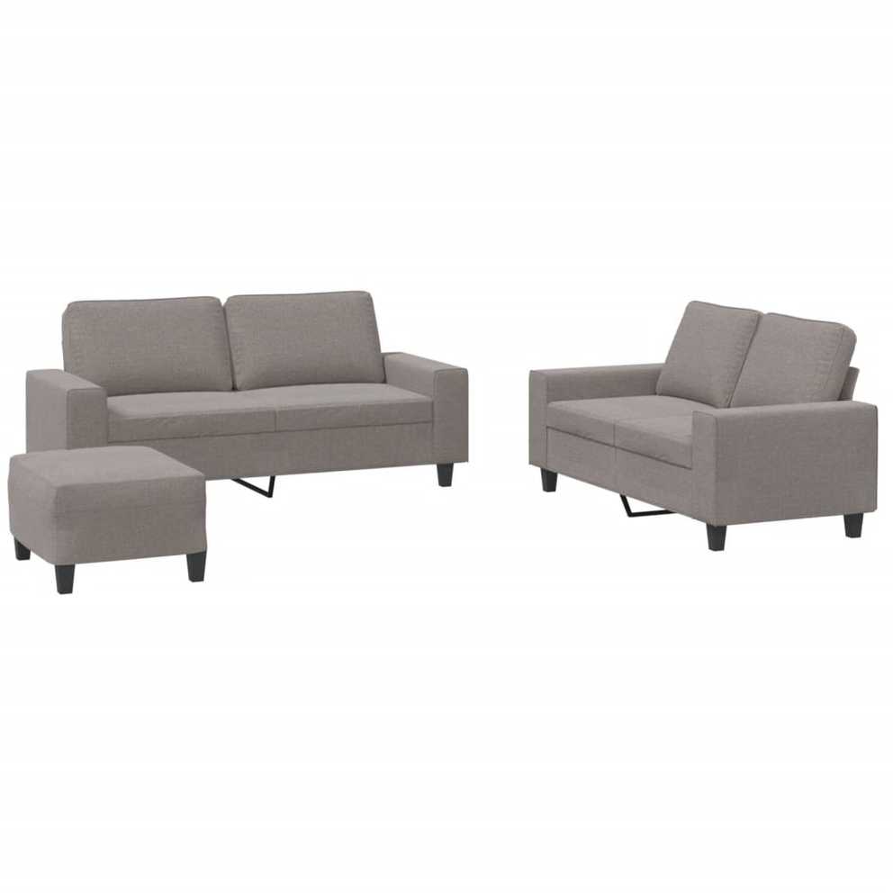 Sofa Sofos komplektas, 3 dalių, taupe spalvos, audinys