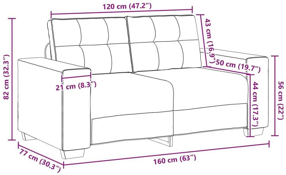 Sofa Sofos komplektas 3 vnt. Tamsiai pilka Aksomas