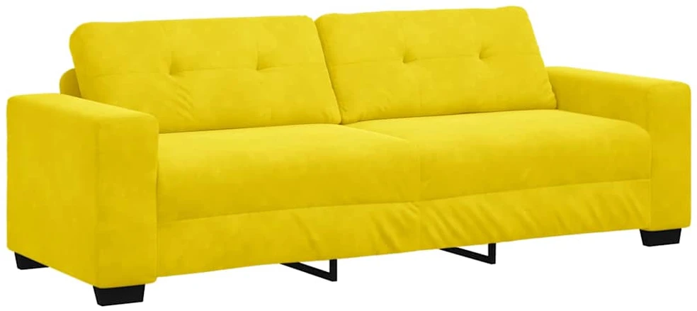 Sofa Sofos komplektas 3 vnt. Geltona Aksomas