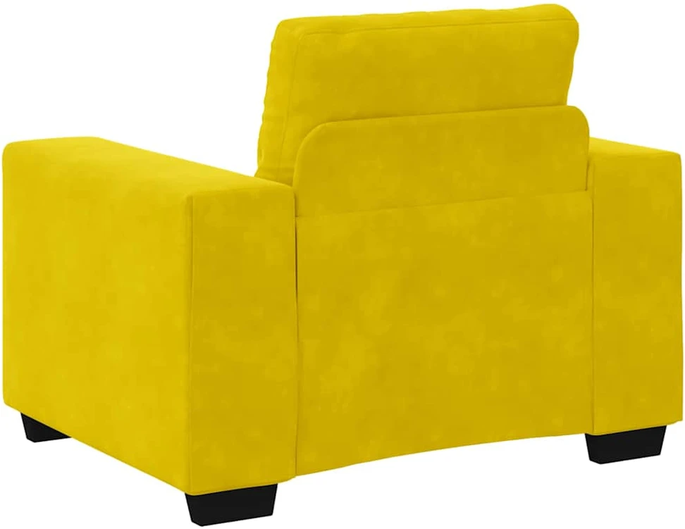 Sofa Sofos komplektas 3 vnt. Geltona Aksomas