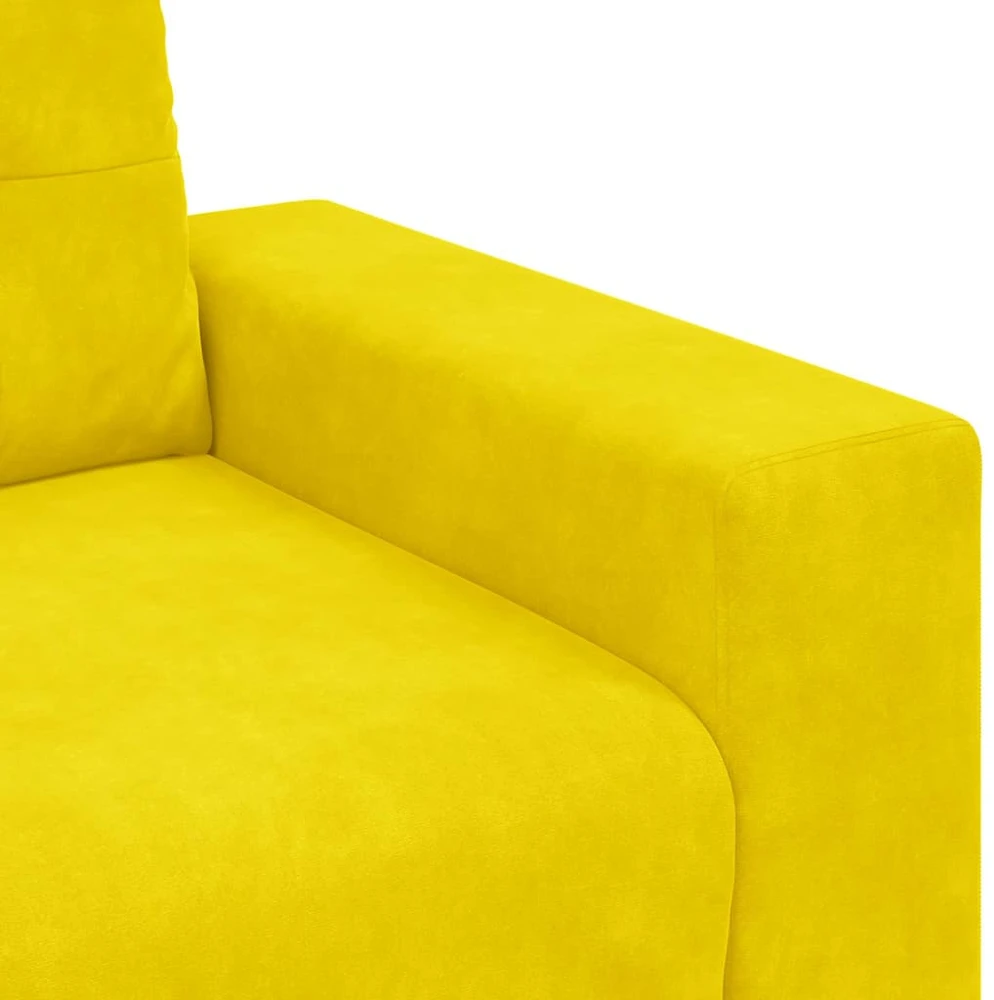 Sofa Sofos komplektas 3 vnt. Geltona Aksomas
