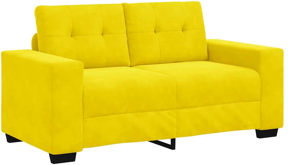 Sofa Sofos komplektas 3 vnt. Geltona Aksomas