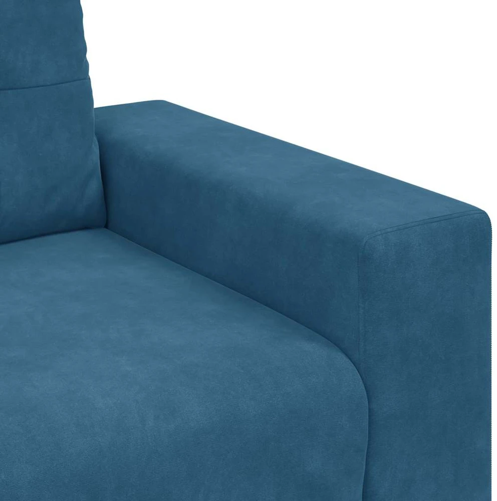 Sofa Sofos komplektas 3 vnt. Mėlyna Aksomas
