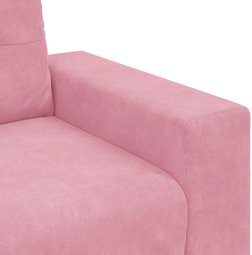 Sofa Sofos komplektas 3 vnt. Rožinė Aksomas