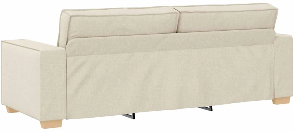 Sofa Sofos komplektas 3 vnt. Smėlio Lino mišinio audinys