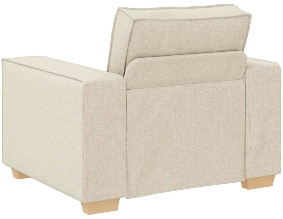 Sofa Sofos komplektas 3 vnt. Smėlio Lino mišinio audinys