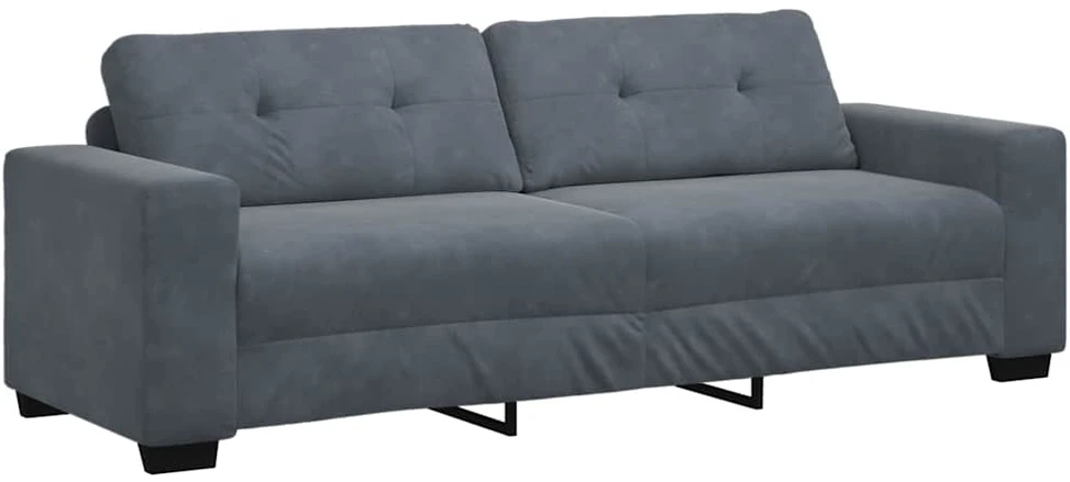 Sofa Sofos komplektas 3 vnt. Tamsiai pilka Aksomas