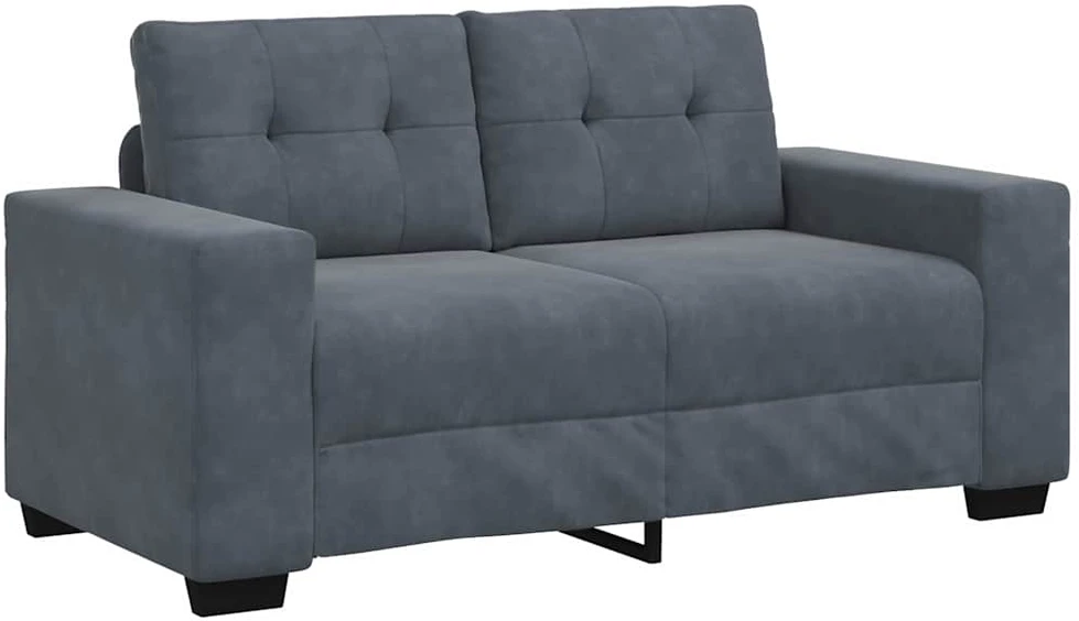 Sofa Sofos komplektas 3 vnt. Tamsiai pilka Aksomas