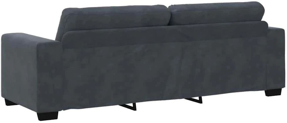 Sofa Sofos komplektas 3 vnt. Tamsiai pilka Aksomas