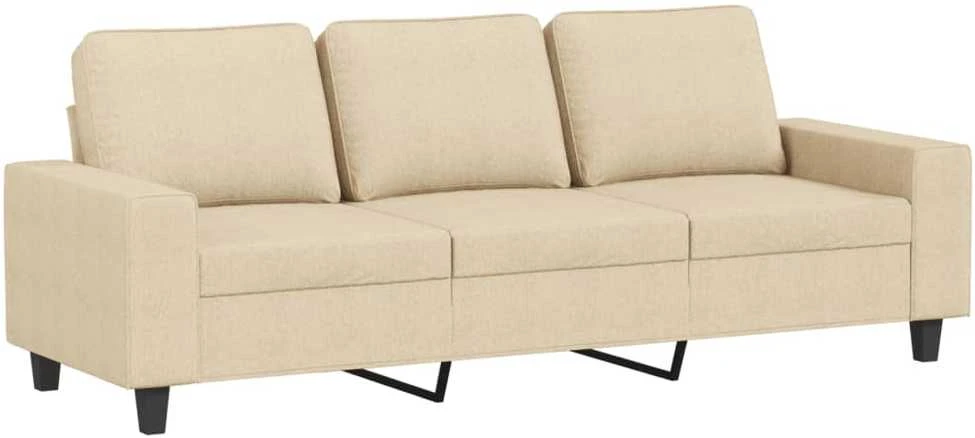 Sofa Sofos komplektas, 4 dalių, kreminės spalvos, audinys