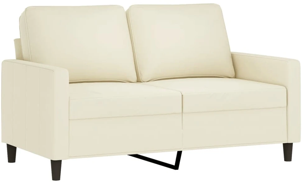 Sofa Sofos komplektas, 4 dalių, kreminės spalvos, aksomas