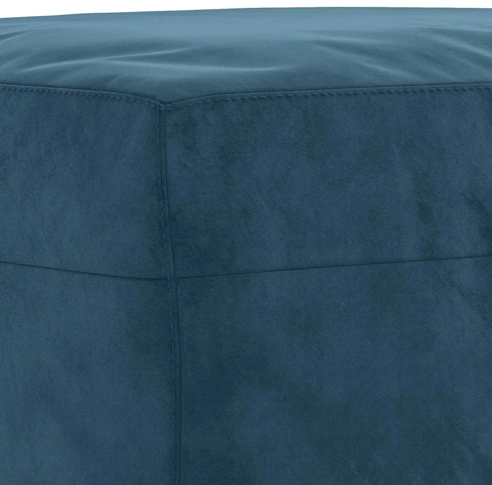 Sofa Sofos komplektas, 4 dalių, mėlynos spalvos, aksomas