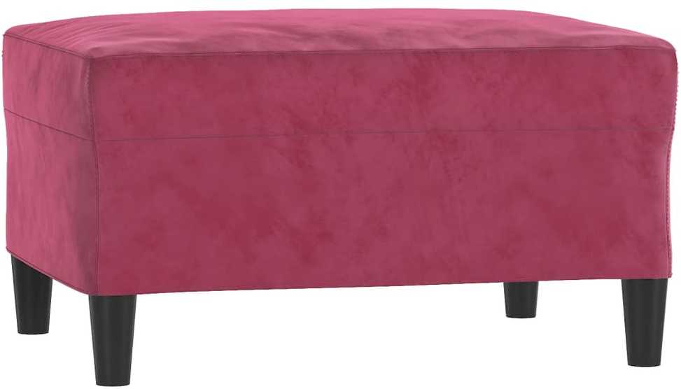 Sofa Sofos komplektas, 4 dalių, raudonojo vyno spalvos, aksomas