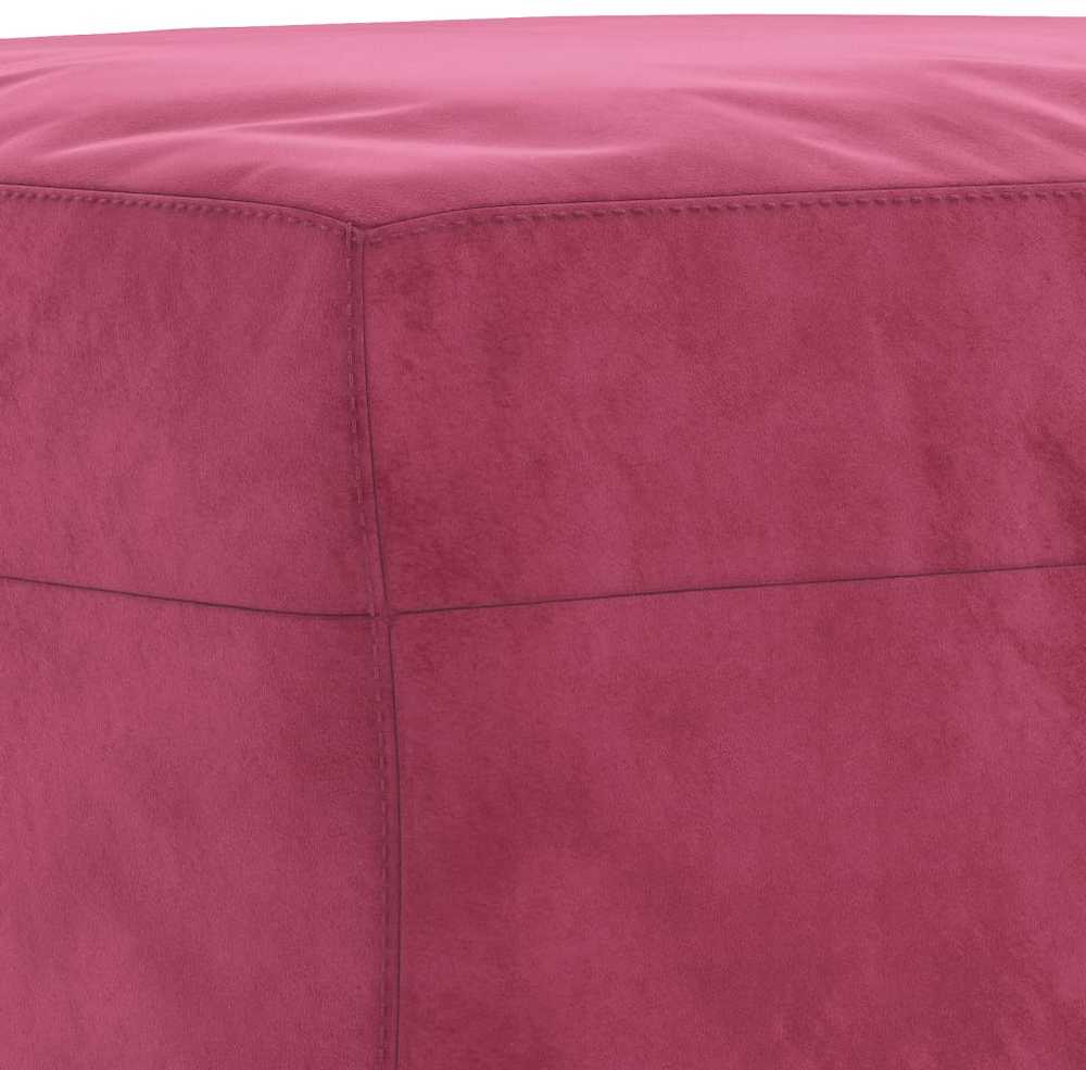 Sofa Sofos komplektas, 4 dalių, raudonojo vyno spalvos, aksomas