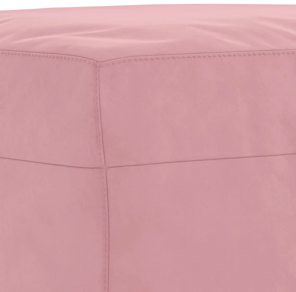 Sofa Sofos komplektas, 4 dalių, rožinės spalvos, aksomas