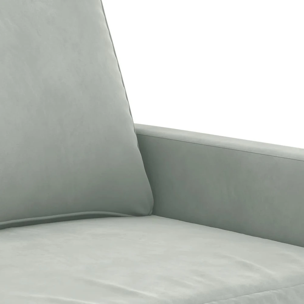 Sofa Sofos komplektas, 4 dalių, šviesiai pilkos spalvos, aksomas