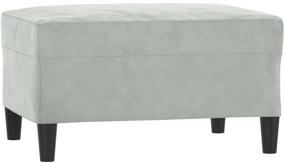 Sofa Sofos komplektas, 4 dalių, šviesiai pilkos spalvos, aksomas
