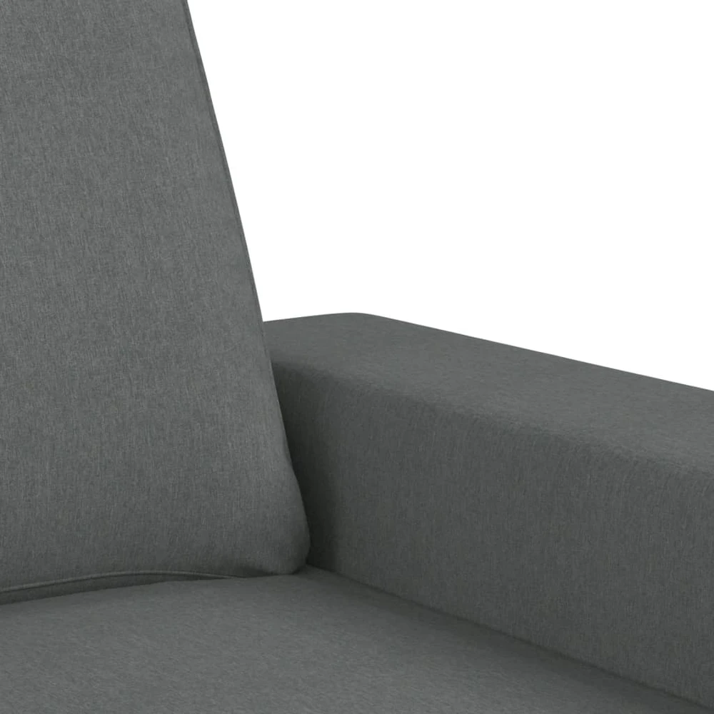 Sofa Sofos komplektas, 4 dalių, tamsiai pilkos spalvos, audinys