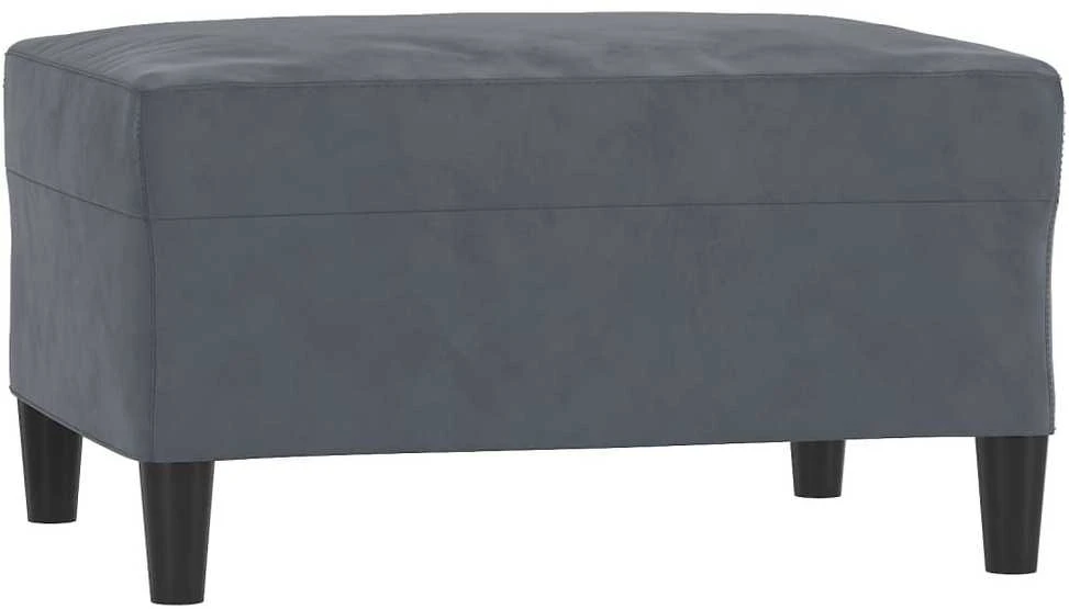 Sofa Sofos komplektas, 4 dalių, tamsiai pilkos spalvos, aksomas